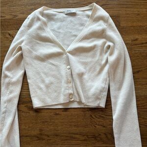 Babaton Cream V-Neck Cardigan